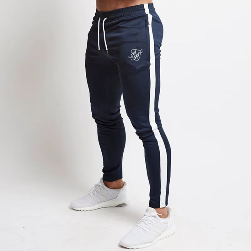 Men'S High-Quality Sik Silk Brand Polyester Trousers Fitness Casual Trousers Daily Training Fitness Casual Sports Jogging Pants
