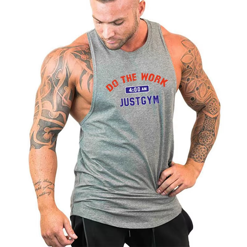Mens Tank Tops Shirt Gym Tank Top Fitness Clothing Vest Sleeveless Cotton Man Canotte Bodybuilding Ropa Hombre Man Clothes Wear