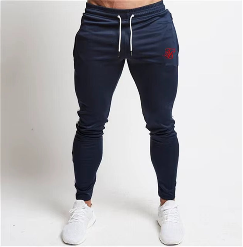 Men'S High-Quality Sik Silk Brand Polyester Trousers Fitness Casual Trousers Daily Training Fitness Casual Sports Jogging Pants