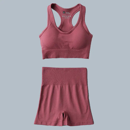 Seamless Sports Suit for Women, Yoga Set, Workout Clothes, Fitness Wear, Long Sleeve Crop Top, High Waist Leggings, Gym Clothing