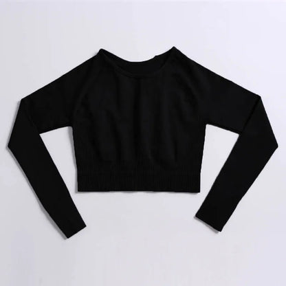 Seamless Sports Suit for Women, Yoga Set, Workout Clothes, Fitness Wear, Long Sleeve Crop Top, High Waist Leggings, Gym Clothing