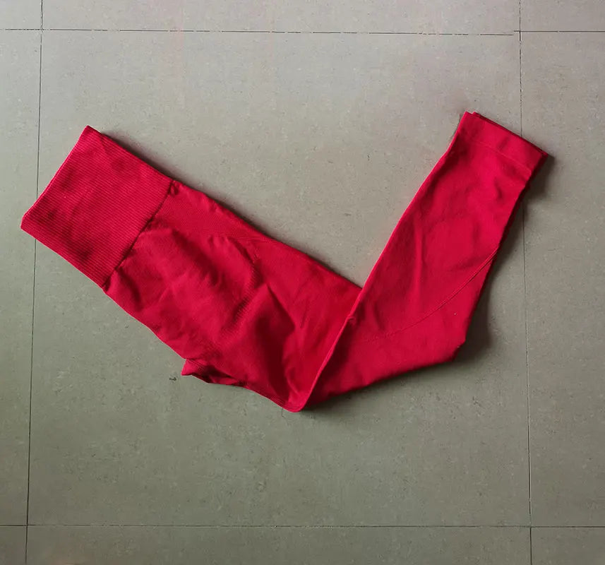 Seamless Sports Suit for Women, Yoga Set, Workout Clothes, Fitness Wear, Long Sleeve Crop Top, High Waist Leggings, Gym Clothing