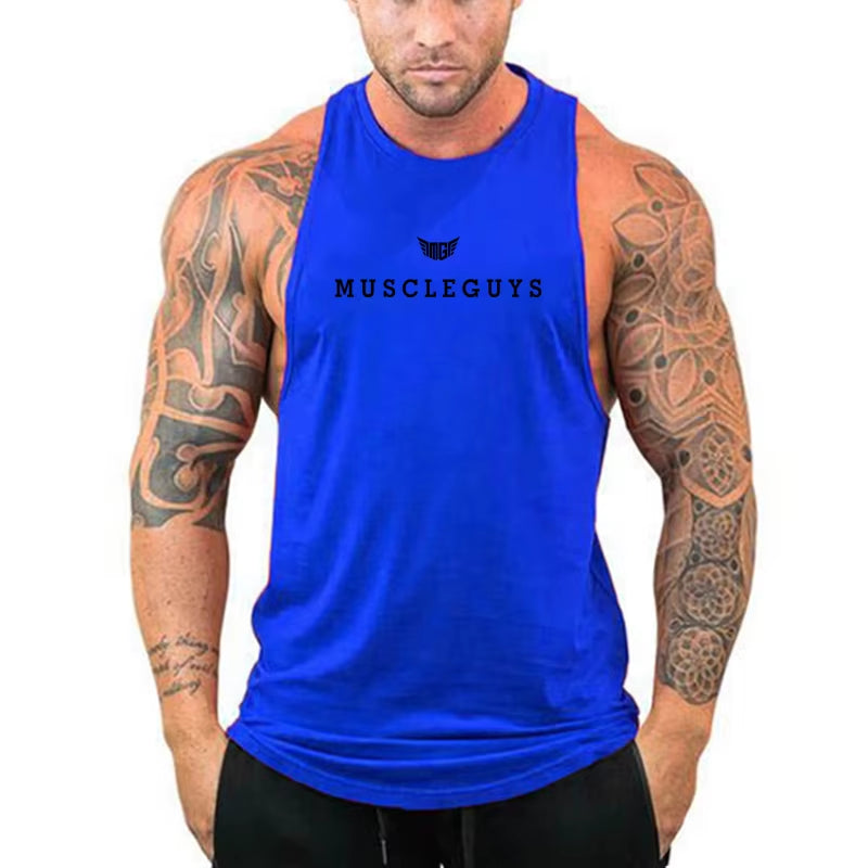 Mens Tank Tops Shirt Gym Tank Top Fitness Clothing Vest Sleeveless Cotton Man Canotte Bodybuilding Ropa Hombre Man Clothes Wear