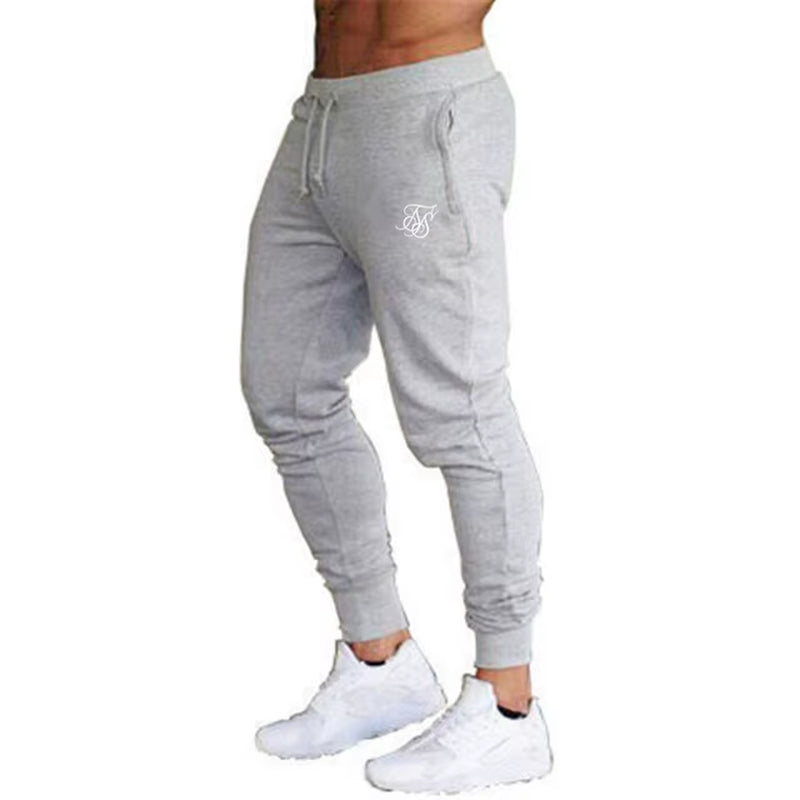 Men'S High-Quality Sik Silk Brand Polyester Trousers Fitness Casual Trousers Daily Training Fitness Casual Sports Jogging Pants