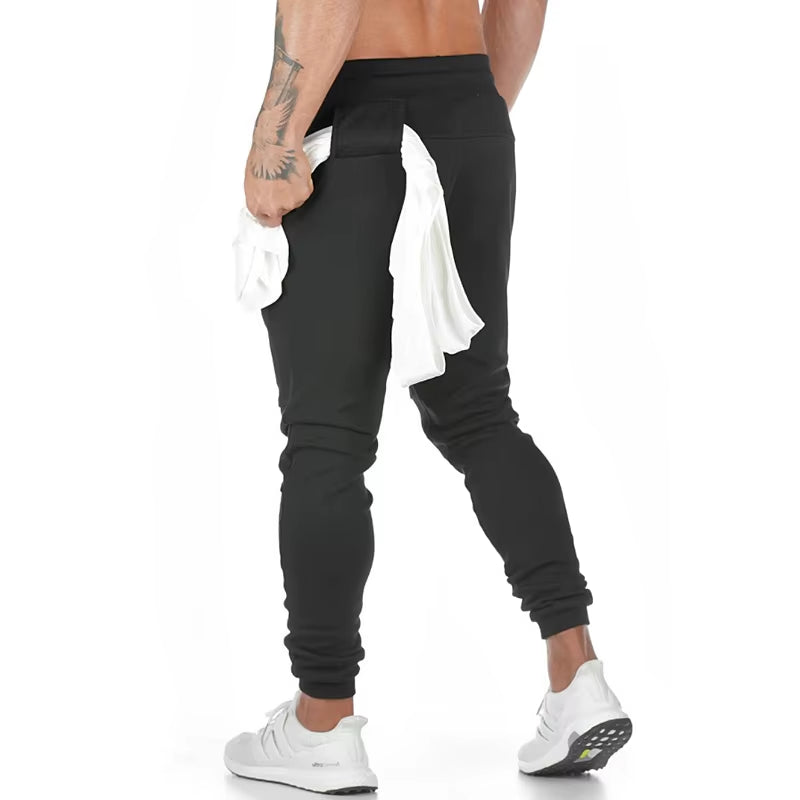 Men'S Fashion Knitting Fitness Cotton Sweatpants Outdoor Casual Gym Running Training Trousers Slacks Jogging Squats Trackpants