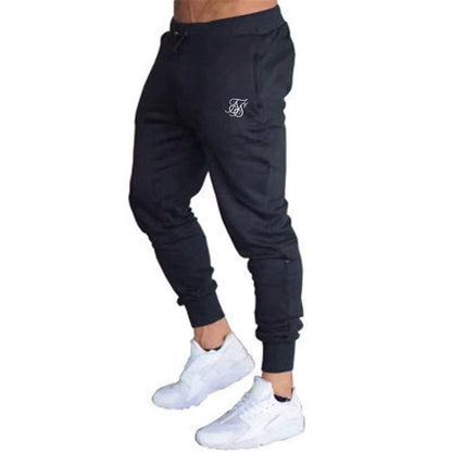 Men'S High-Quality Sik Silk Brand Polyester Trousers Fitness Casual Trousers Daily Training Fitness Casual Sports Jogging Pants