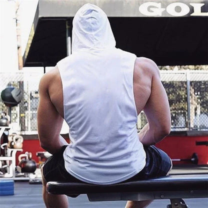 Brand Bodybuilding Stringers Sleeveless Vest Hoodie Gyms Tank Tops for Men Singlets Shirt Cotton Fitness Clothing