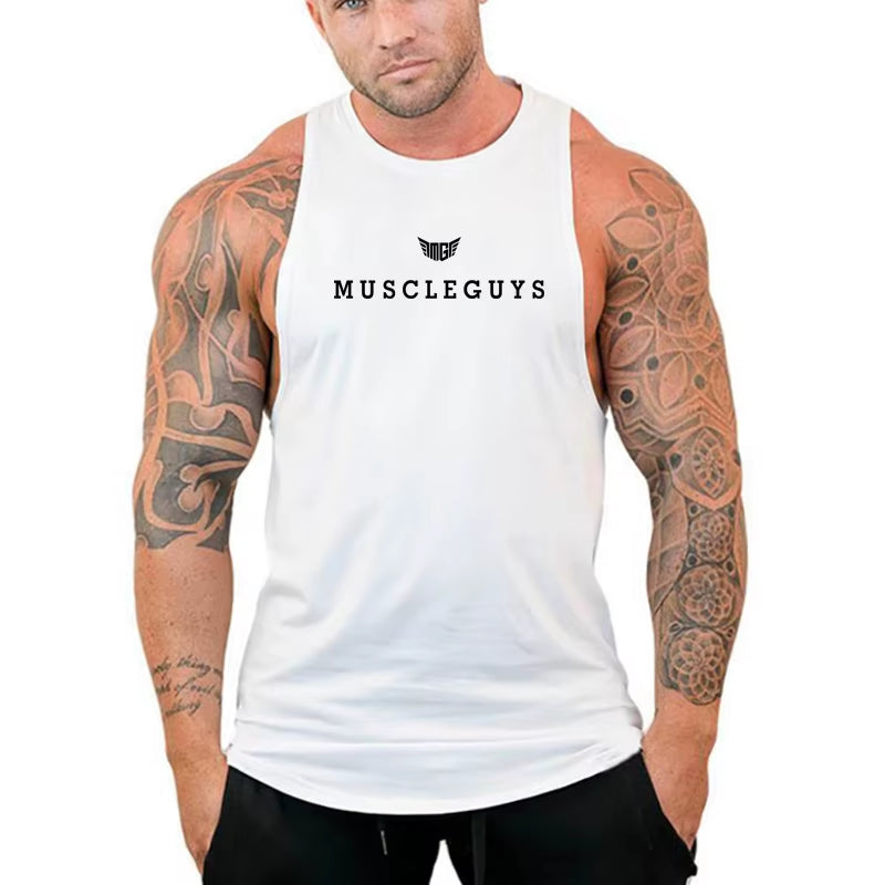 Mens Tank Tops Shirt Gym Tank Top Fitness Clothing Vest Sleeveless Cotton Man Canotte Bodybuilding Ropa Hombre Man Clothes Wear