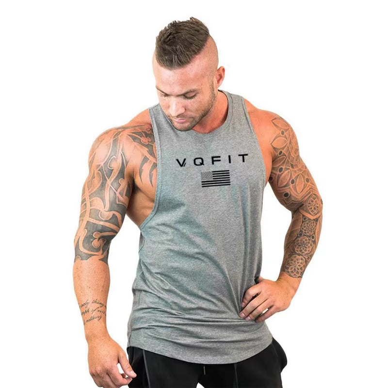Mens Tank Tops Shirt Gym Tank Top Fitness Clothing Vest Sleeveless Cotton Man Canotte Bodybuilding Ropa Hombre Man Clothes Wear