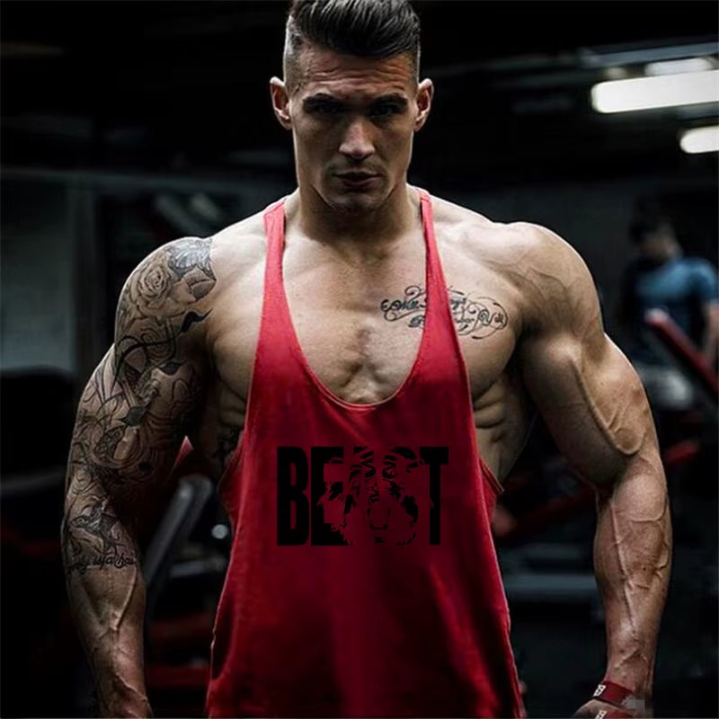 2022 Cotton Gyms Tank Tops Men Sleeveless Tanktops for Boys Bodybuilding Clothing Undershirt Fitness Stringer Vest