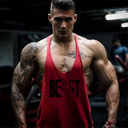 2022 Cotton Gyms Tank Tops Men Sleeveless Tanktops for Boys Bodybuilding Clothing Undershirt Fitness Stringer Vest