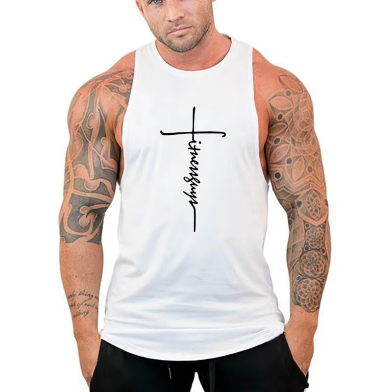 Mens Tank Tops Shirt Gym Tank Top Fitness Clothing Vest Sleeveless Cotton Man Canotte Bodybuilding Ropa Hombre Man Clothes Wear