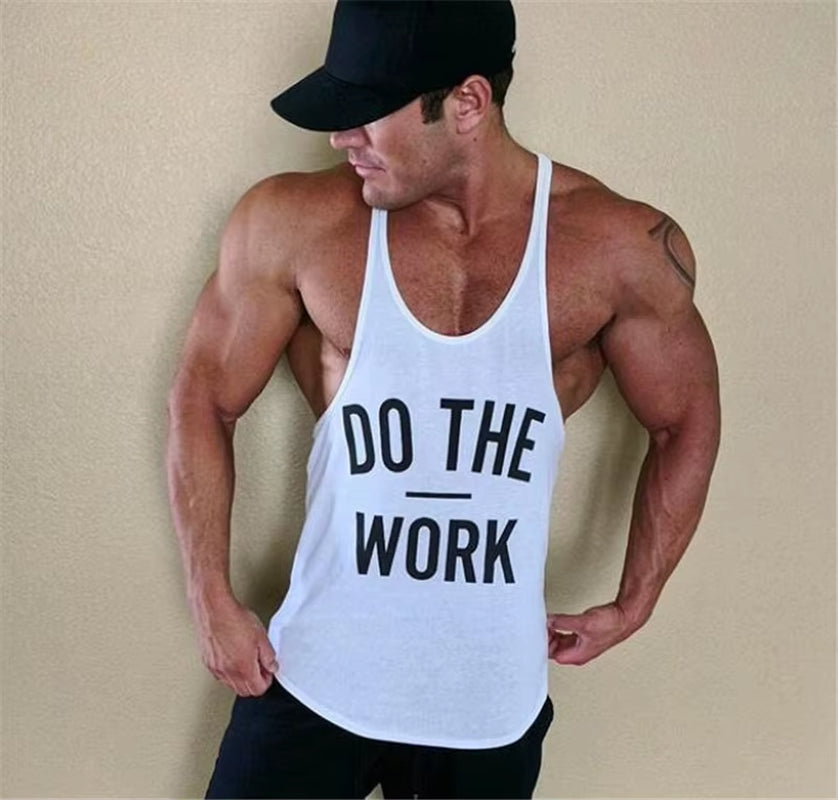 2022 Cotton Gyms Tank Tops Men Sleeveless Tanktops for Boys Bodybuilding Clothing Undershirt Fitness Stringer Vest