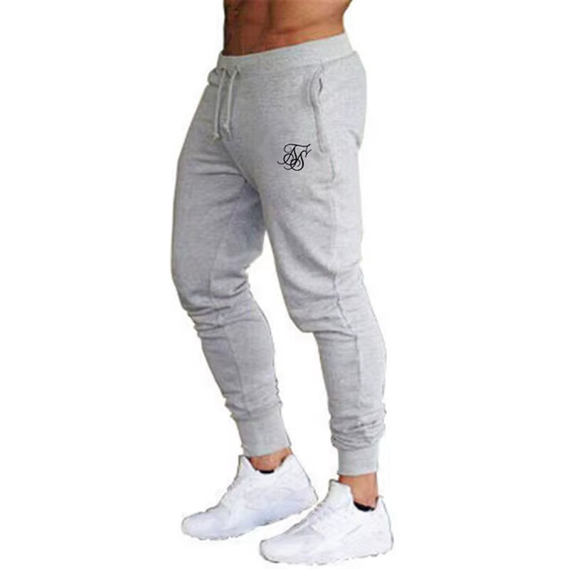 Men'S High-Quality Sik Silk Brand Polyester Trousers Fitness Casual Trousers Daily Training Fitness Casual Sports Jogging Pants