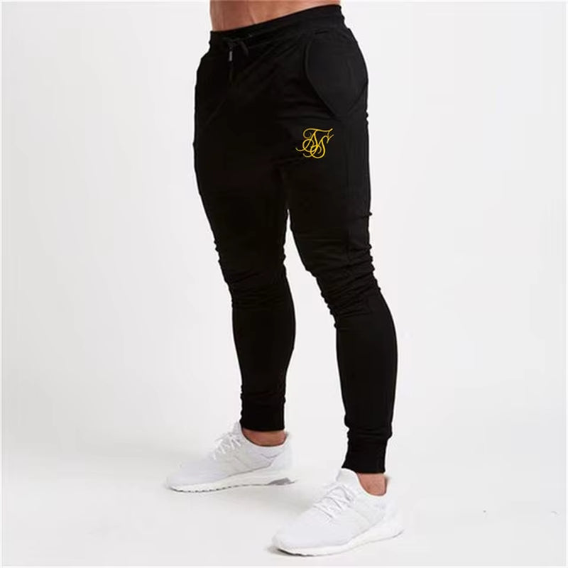 Men'S High-Quality Sik Silk Brand Polyester Trousers Fitness Casual Trousers Daily Training Fitness Casual Sports Jogging Pants