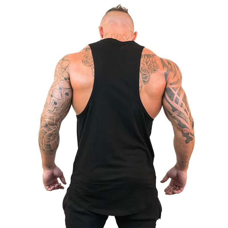 Mens Tank Tops Shirt Gym Tank Top Fitness Clothing Vest Sleeveless Cotton Man Canotte Bodybuilding Ropa Hombre Man Clothes Wear