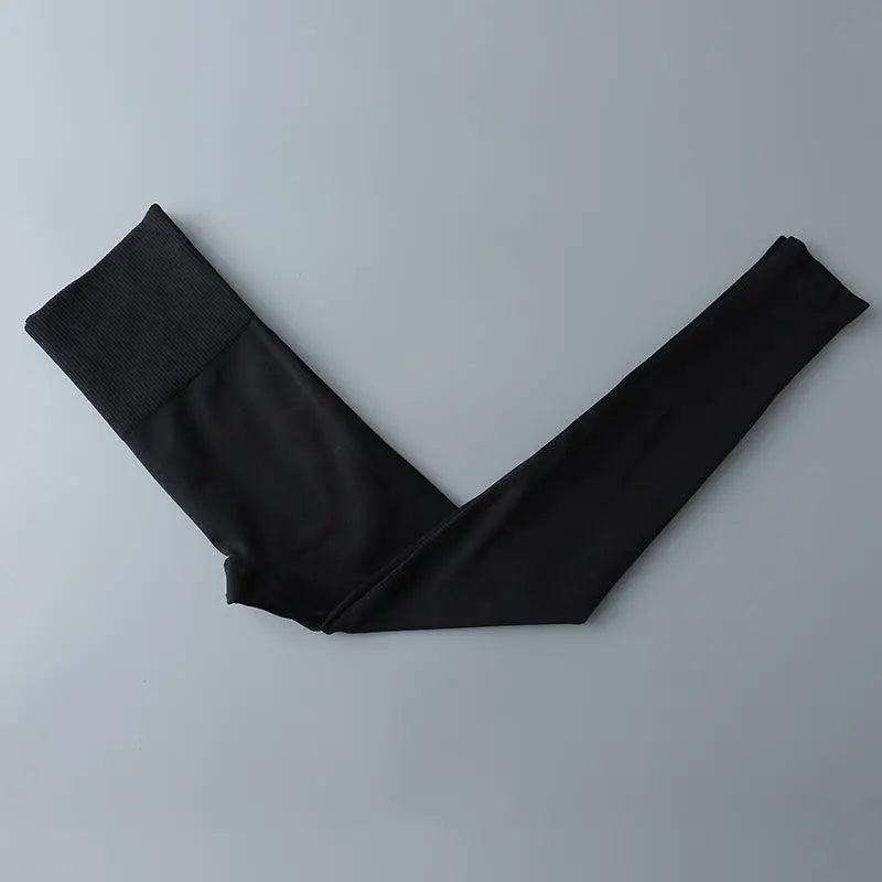 Seamless Sports Suit for Women, Yoga Set, Workout Clothes, Fitness Wear, Long Sleeve Crop Top, High Waist Leggings, Gym Clothing