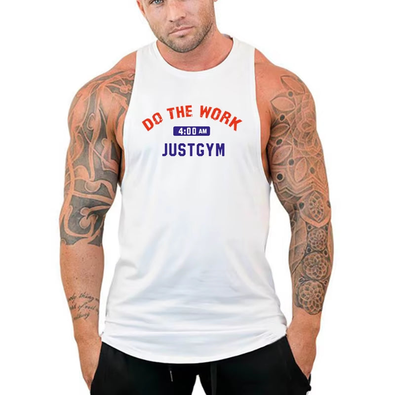 Mens Tank Tops Shirt Gym Tank Top Fitness Clothing Vest Sleeveless Cotton Man Canotte Bodybuilding Ropa Hombre Man Clothes Wear