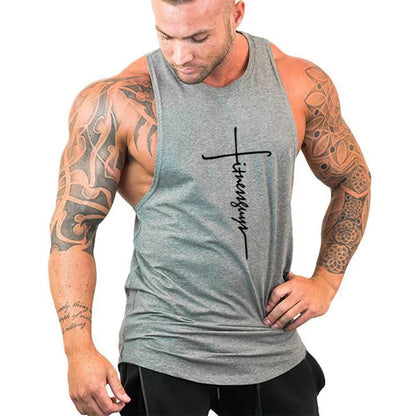 Mens Tank Tops Shirt Gym Tank Top Fitness Clothing Vest Sleeveless Cotton Man Canotte Bodybuilding Ropa Hombre Man Clothes Wear