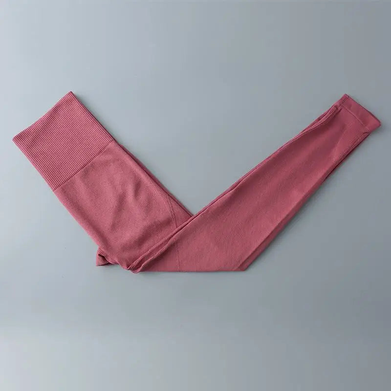 Seamless Sports Suit for Women, Yoga Set, Workout Clothes, Fitness Wear, Long Sleeve Crop Top, High Waist Leggings, Gym Clothing