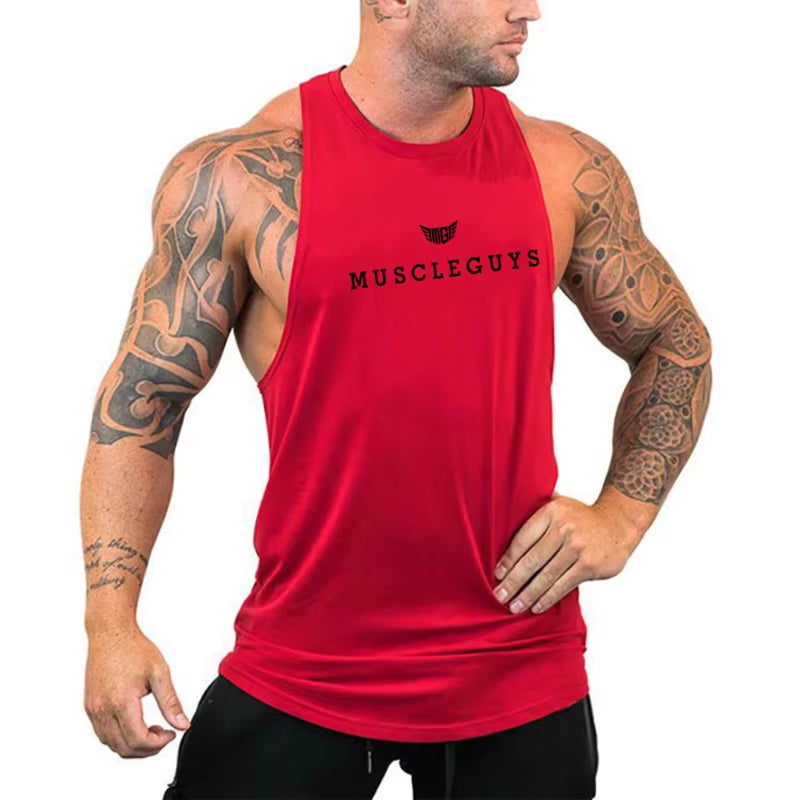 Mens Tank Tops Shirt Gym Tank Top Fitness Clothing Vest Sleeveless Cotton Man Canotte Bodybuilding Ropa Hombre Man Clothes Wear
