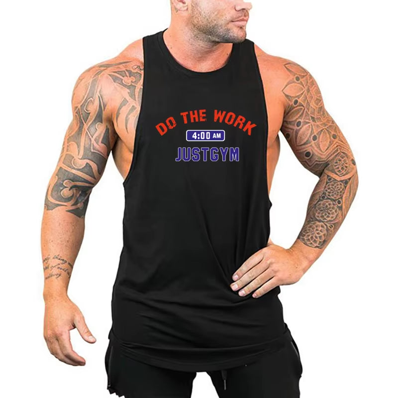 Mens Tank Tops Shirt Gym Tank Top Fitness Clothing Vest Sleeveless Cotton Man Canotte Bodybuilding Ropa Hombre Man Clothes Wear