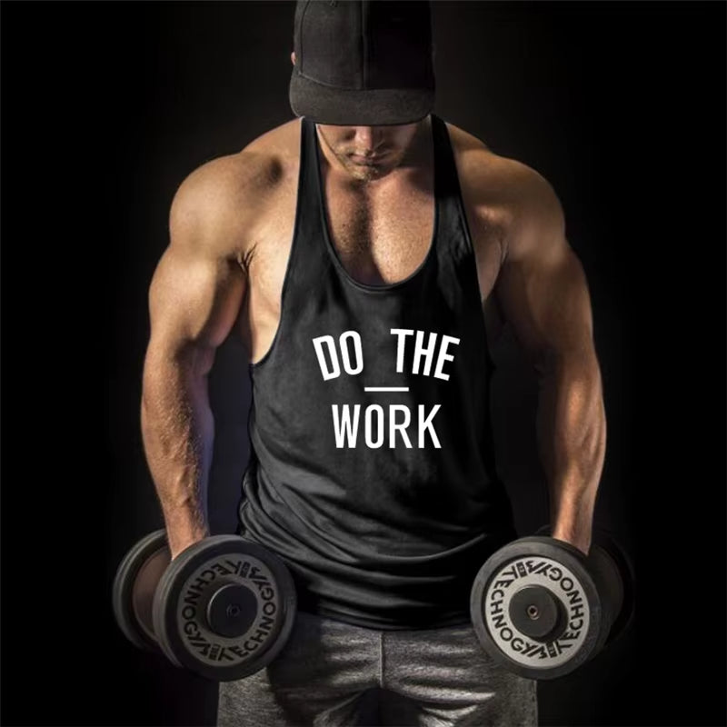 2022 Cotton Gyms Tank Tops Men Sleeveless Tanktops for Boys Bodybuilding Clothing Undershirt Fitness Stringer Vest