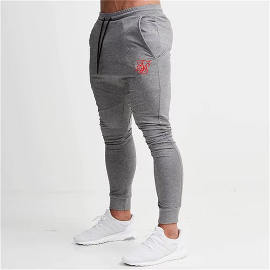 Men'S High-Quality Sik Silk Brand Polyester Trousers Fitness Casual Trousers Daily Training Fitness Casual Sports Jogging Pants