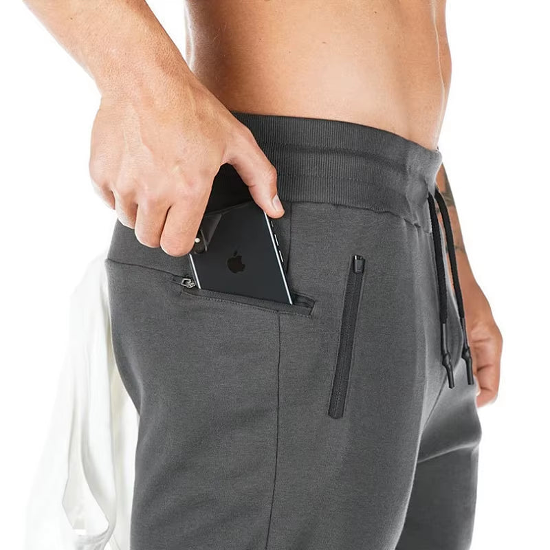 Men'S Fashion Knitting Fitness Cotton Sweatpants Outdoor Casual Gym Running Training Trousers Slacks Jogging Squats Trackpants