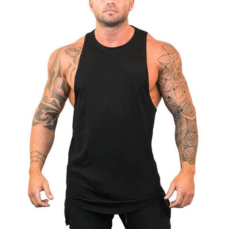 Mens Tank Tops Shirt Gym Tank Top Fitness Clothing Vest Sleeveless Cotton Man Canotte Bodybuilding Ropa Hombre Man Clothes Wear