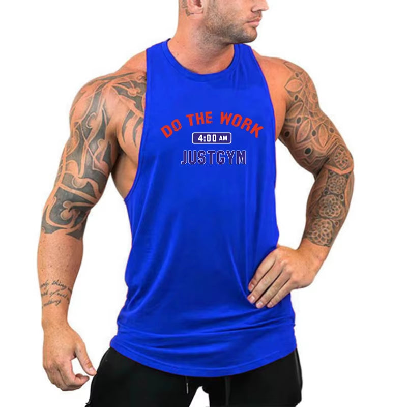 Mens Tank Tops Shirt Gym Tank Top Fitness Clothing Vest Sleeveless Cotton Man Canotte Bodybuilding Ropa Hombre Man Clothes Wear