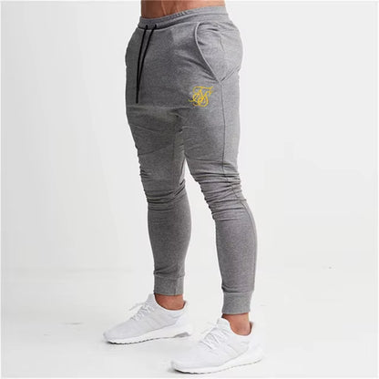 Men'S High-Quality Sik Silk Brand Polyester Trousers Fitness Casual Trousers Daily Training Fitness Casual Sports Jogging Pants